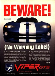 Parma Viper GTS Coupe RC Car Body Print Ad Ephemera Wall Decor - Picture 1 of 1