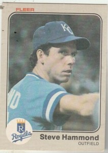 FREE SHIPPING-MINT TO NRMINT-1983 Fleer  #114 Steve Hammond ROYALS +BONUS CARDS