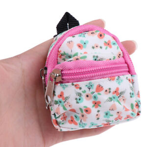 1:6 1:12 Dollhouse Miniature Flower Backpack Schoolbag Dolls Accessor_cd