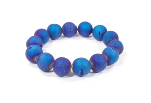 Schönes Armband aus Achat-Druzy in Kugelform Ø-12 mm - Bild 1 von 1