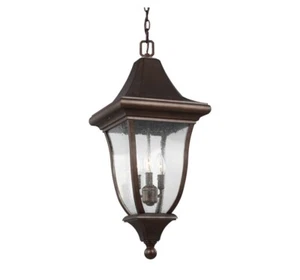 Feiss  OL13109PTBZ  Oakmont Patina Bronze 3 Light  28" H 12" W Outdoor Pendant - Picture 1 of 4