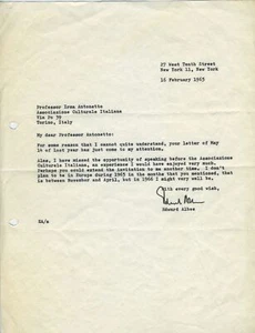 Edward ALBEE: "Alas, I have missed the opportunity" - Typed Letter Signed - Picture 1 of 1
