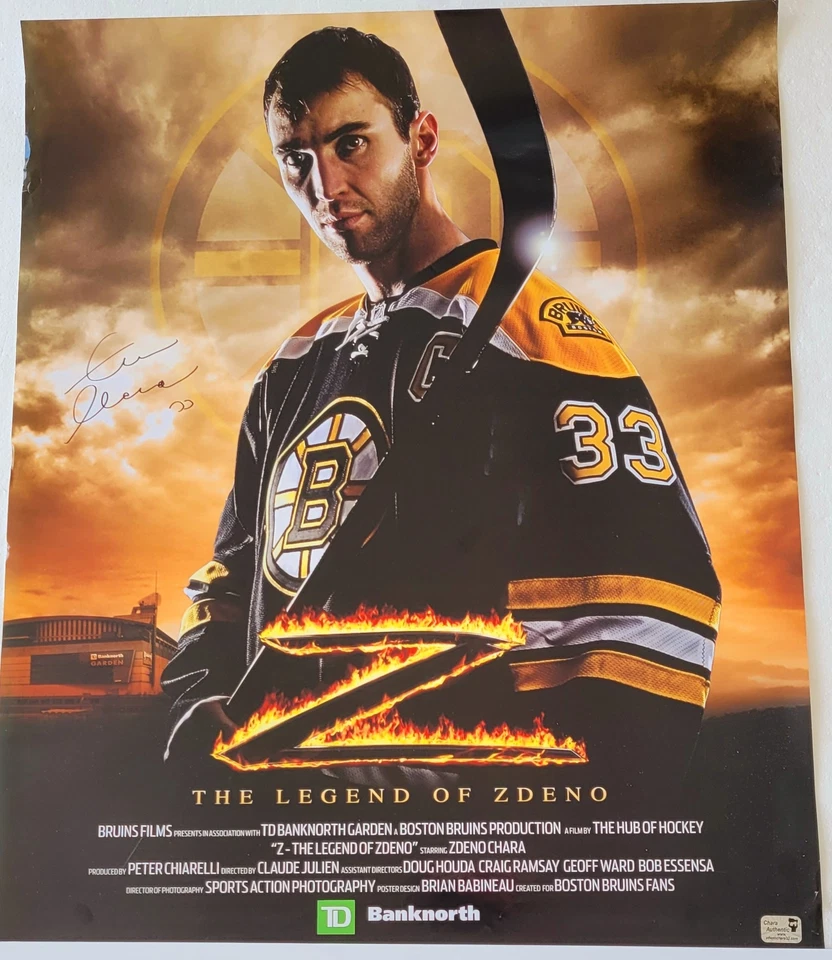 Zdeno Chara Boston Bruins Signed 18x24 Legend of Zorro Poster Game Day Giveaw... - Image 1 of 1