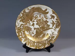 Royal Crown Derby GOLD AVES Dinner Plate Birds GOLD RIM RARE - Picture 1 of 5