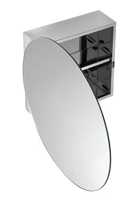 Croydex WC836005 Armario Espejo Puerta Circular Severn, Acero Inoxidable Foto 1 de 4