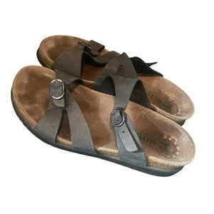 Mephisto Helen Mix Women Cork Sandals Grey Size 39 US 8.5 - Picture 1 of 7