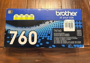 NEU Brother TN760 schwarze Tonerkassette mit hoher Kapazität VERSIEGELT OEM - Bild 1 von 4