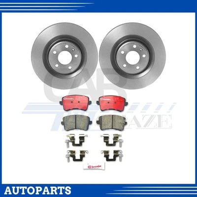 3 件装后盘式制动转子制动垫套装适用于奥迪 SQ5 3.0L 2014 2015 2016-2017 — 第 1/4 张图片