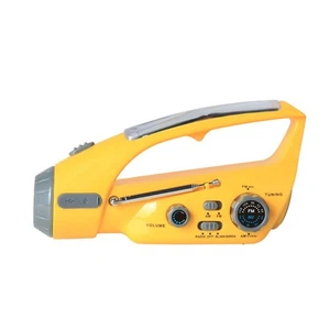 Portable Solar Radio with Hand Crank Charger and LED Light for Emergencies - Picture 1 of 12