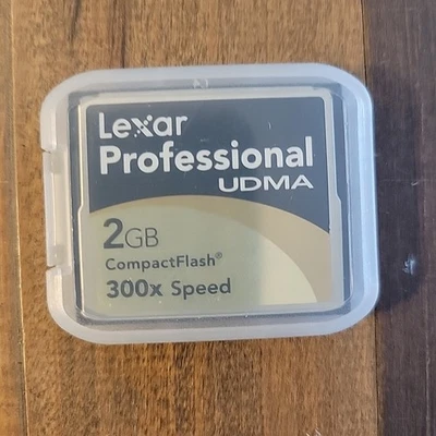 1pcs 2gb LEXAR speed 300x Compactflash memory card NIKON CANON Cameras - Image 1 of 2