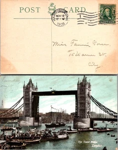 Postcard of Tower Bridge London - Historic Landmark Scene - Picture 1 of 1