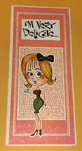 Vintage 1967 Debonairs Grußkarte I'm Very Delicate Manhandle With Care - Bild 1 von 5