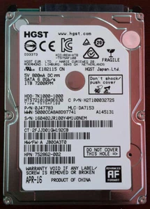 HGST Hitachi 1TB  2.5" 7200 RPM 8MB SATA 6Gb/s Internal Laptop Drive - Picture 1 of 2