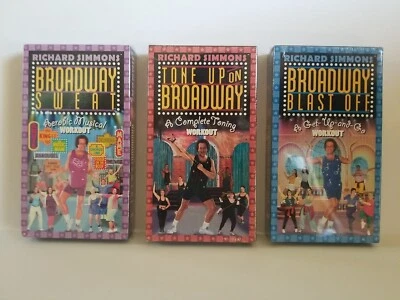 Richard Simmons Tone Up on Broadway (NEW SEALED VHS Set Lot 3 ) Workout VCR Tape - Image 1 of 4