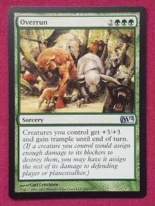 Magic The Gathering 2012 CORE SET M12 OVERRUN green card MTG - Picture 1 of 2