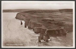 Postcard Studland nr Poole Dorset aerial view of The Old Harry Rocks RP - Picture 1 of 2