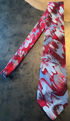 PACO RABONNE HECHO A MANO SEDA ABSTRACTA ITALIA HOMBRES CORBATA BODA NEGOCIO Foto 1 de 4