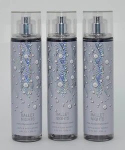 3 BATH & BODY WORKS BALLET NIGHTS FINE FRAGRANCE MIST BODY SPRAY 8 OZ PLUM AMBER - Picture 1 of 5