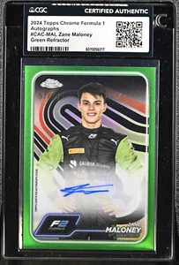 2024 Topps Chrome Formula 1 F1 Zane Maloney Green Autogramm 97/99 #CAC-MAL CGC AUTH - Bild 1 von 3