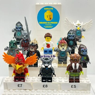 Lego Legends of Chima Mini Figuras Cragger, Gorzan, G'loona, Eris, Laval, Wakz, Flinx Foto 1 de 3
