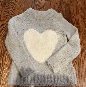 J Crew Crew Cuts Girls Heart Sweater Size 8