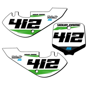 KLX 110 SG64 Custom MX Number Plates Senge Graphics Kit Compatible - Picture 1 of 7