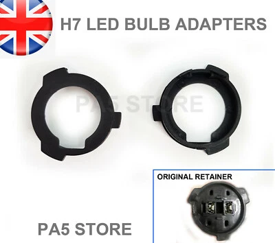 2x H7 Bulb Holder Adapters Headlight Xenon LED Fits V W Polo MK5 Touran Octavia- - Image 1 of 3