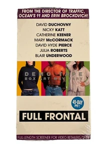 Rare FULL FRONTAL (VHS 2003) FULL SCREENER/DEMO, Julia Roberts, David Duchovny - Picture 1 of 3