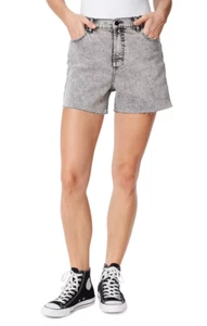 Frayed Denim High Rise Denim Shorts Rocky Sky Size 25 3171 - Picture 1 of 3