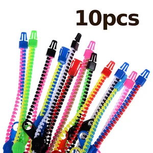 10pcs Wristband Zipper Bracelet Fluorescent Plastic Neon Bracelets Gifts Jewelry - Picture 1 of 7