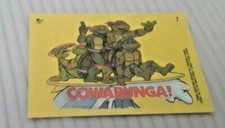 1989 Topps Teenage Mutant Ninja Turtles Sticker Card #7 COWABUNGA