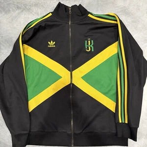 VINTAGE Adidas Kingston Jamaica Reggae Jacket Size Large Rare Limited Mens Y2K - Picture 1 of 8