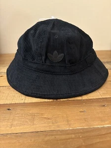 Adidas Originals Adicolor Contempo Corduroy Bell Bucket Hat - Black - Picture 1 of 8