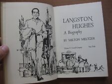 LANGSTON HUGHES biography by Milton Meltzer - 1st printing HC 1968 - VG