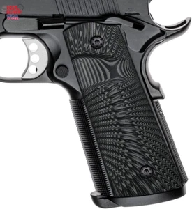 1911 G10 Grips, Black Screws Included, Full Size (Government/Commander), Magwell - Picture 1 of 12