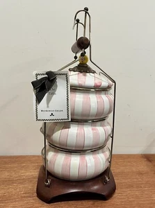 SELTENES Mackenzie-Kinder Badehütte rosa und weiß gestreift Kanister Set - Bild 1 von 3