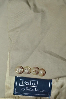 Abrigo deportivo ITALIA 42R POLO RALPH LAUREN para hombre ligero verde oliva 100 % lana virgen Foto 1 de 4