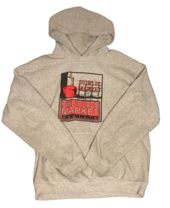 Casual Industrees Seattle Pike Place Market Hoodie | Color: Gray/White | Size: M - Picture 1 of 2
