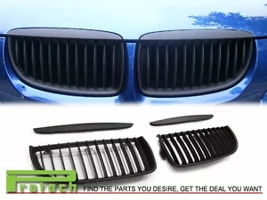 05-08 BMW E90 Model 320i 323i 328i 335i 4Dr Front Hood Matte Black Grille Grill - Foto 1 di 3