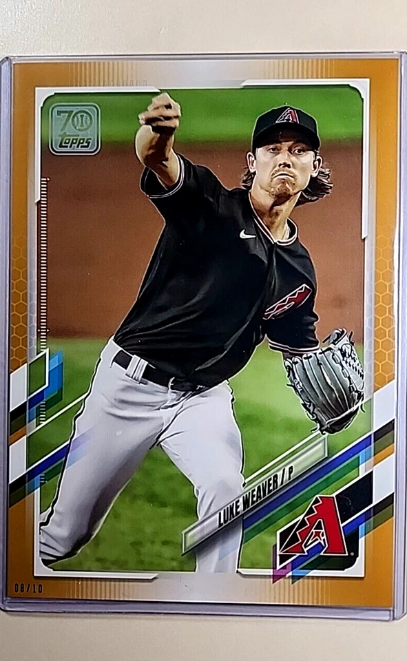 2021 Topps 70 Gold 5x7 7x5 Jumbo No28 Luke Weaver /10 SSP Arizona Diamondbacks - Изображение 1 из 3