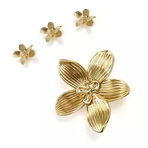 Flower-Shaped Decorative Knobs 4 PCS for CabinetDresserDrawerWardrobe with Si... - Picture 1 of 6