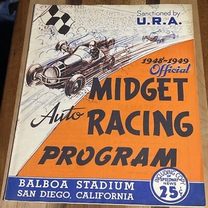 1948 Midget Auto Race Program, Balboa Stadium, San Diego, CA - Picture 1 of 24
