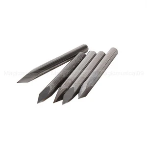 5 brocas de grabado pirámide triangular enrutador CNC de acero al carburo 45 grados 0,1 mm - Imagen 1 de 3