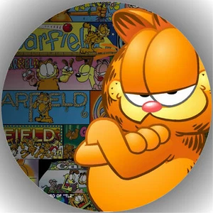 Ostia per torta compleanno festa immagine torta fondente - cialda Garfield P8 - Foto 1 di 1