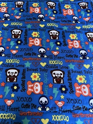 5.6 Yds Skelanimals David Textiles Fabric  - Image 1 of 4