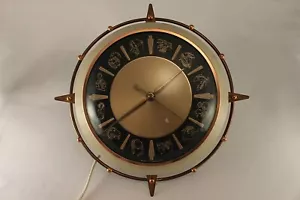 1970's Vintage England METAMEC Zodiac Electric Clock Very Nice - Picture 1 of 8