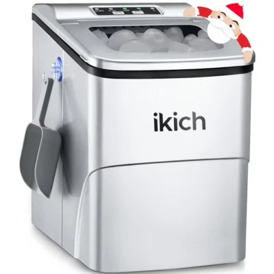 **NEW** IKICH Portable Ice Maker, 26lb/Day, Stainless Steel - Image 1 of 3