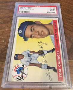 1955 Topps #158 Tom Carroll New York Yankees  PSA 9 (OC)