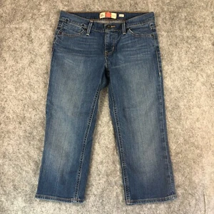 Old Navy Jeans 6 Womens Blue Capri Straight Low Rise Flap Pocket Stretch Faded - Picture 1 of 12