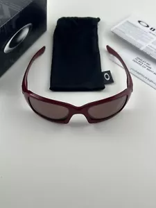 Oakley Fives Squared Metallic Red Frame OO Black Polarized Lens+Box 26-201 RARE - Picture 1 of 6